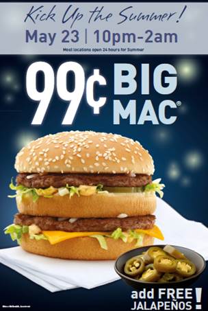 Big Mac 99 Cents 2015