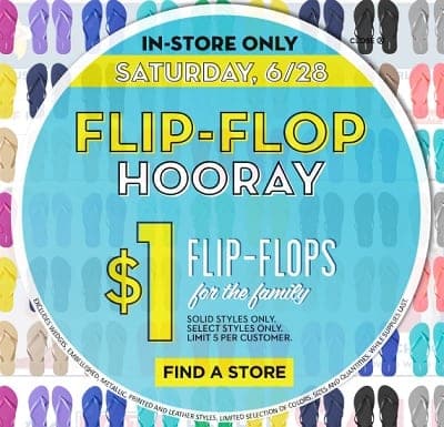Old Navy $1 Flip Flops June 28 | Houston on the Cheap