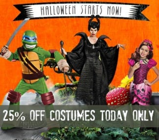 Orange Tuesday: 25% Off Halloween Costumes Today