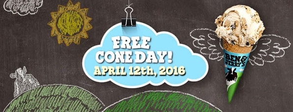 Free Cone Day Ben & Jerry's April 12