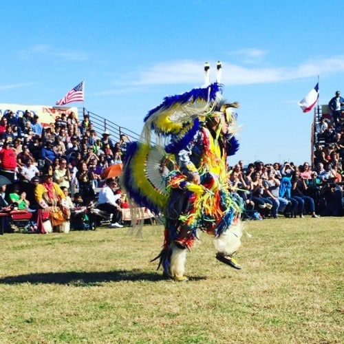 Native American Dancer with an audience