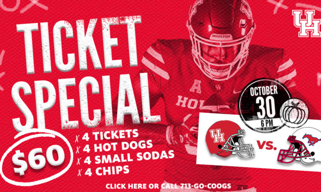 University of Houston Football Cougars vs State Rivals SMU – Check Out 4 Pack Ticket Special