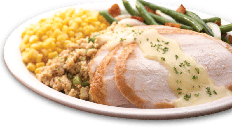 Hot Thanksgiving plate from Luby's