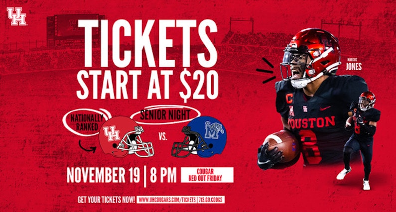 Cougars Memphis 2021 Game Tickets Flyer