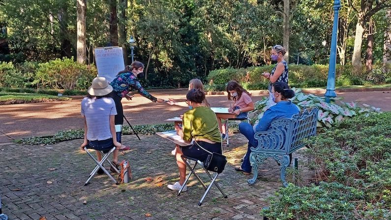 Rienzi Sketching in the Gardens things to do in Houston with kids this weekend