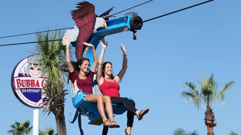 Ziplining in Houston - Kemah Boardwalk