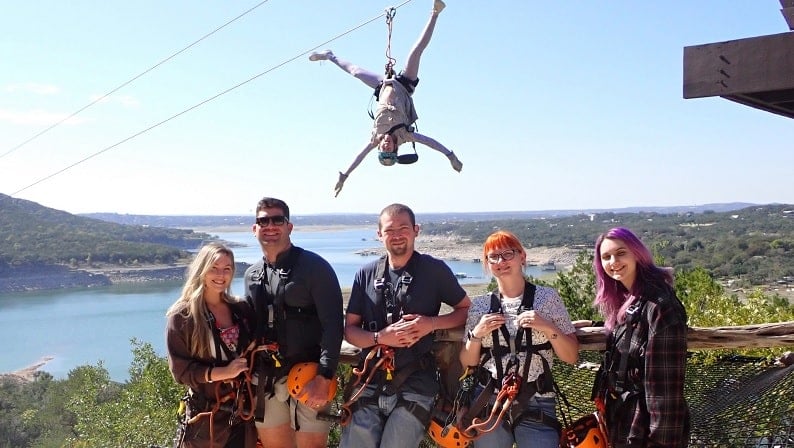 Ziplining in Houston - Lake Travis Zipline Adventures