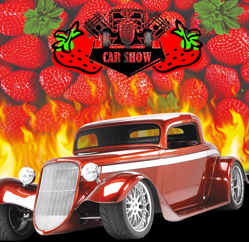 strawberry festival in pasadena - car show