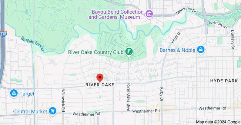 River Oaks Christmas Lights in Houston - Neighborhood Map