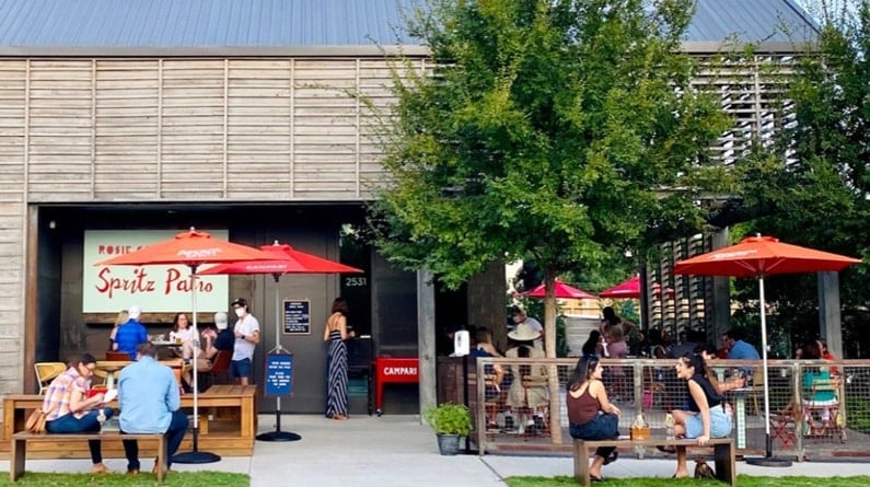 patio restaurants houston - Rosie Cannonball