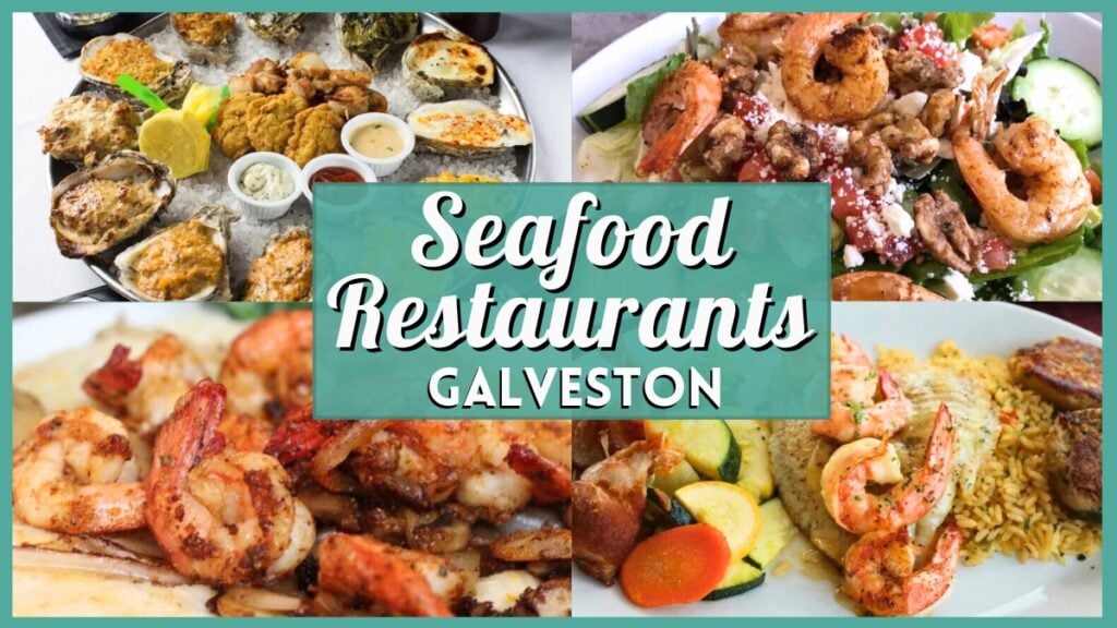 Seafood Restaurants Galveston - Collage