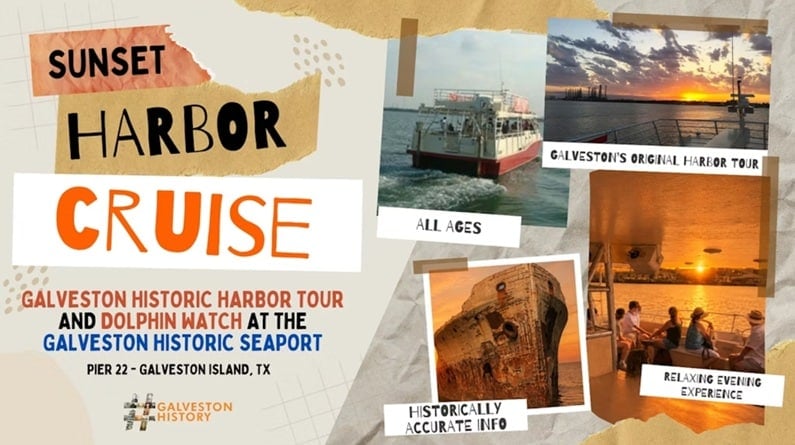 top weekend events in Houston - Sunset Harbor Cruise