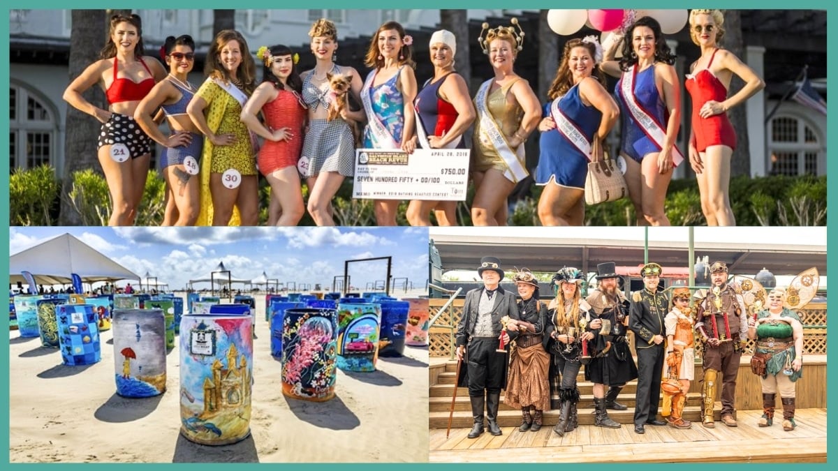 Visit Galveston - Revuew Weekend, Word Ocean Day, Steampunk Festival